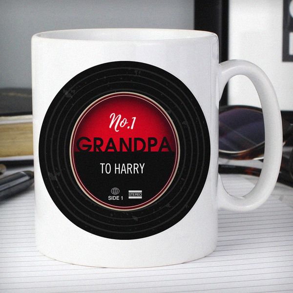 Modal Additional Images for Personalised Vintage Record Mug