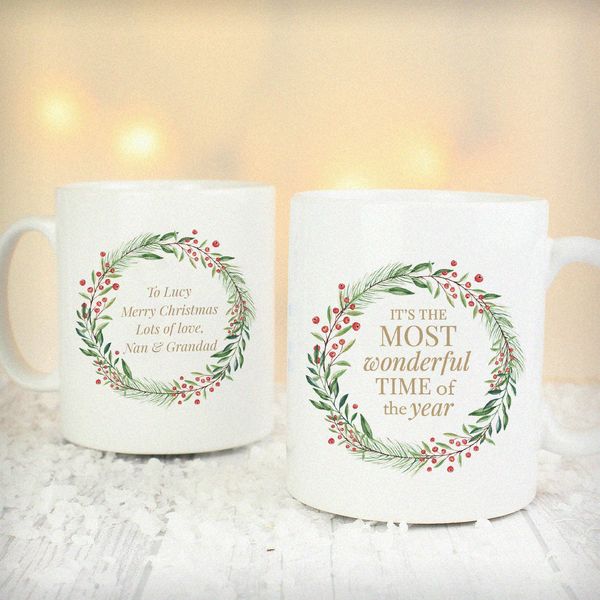 Modal Additional Images for Personalised 'Wonderful Time of The Year' Christmas Mug