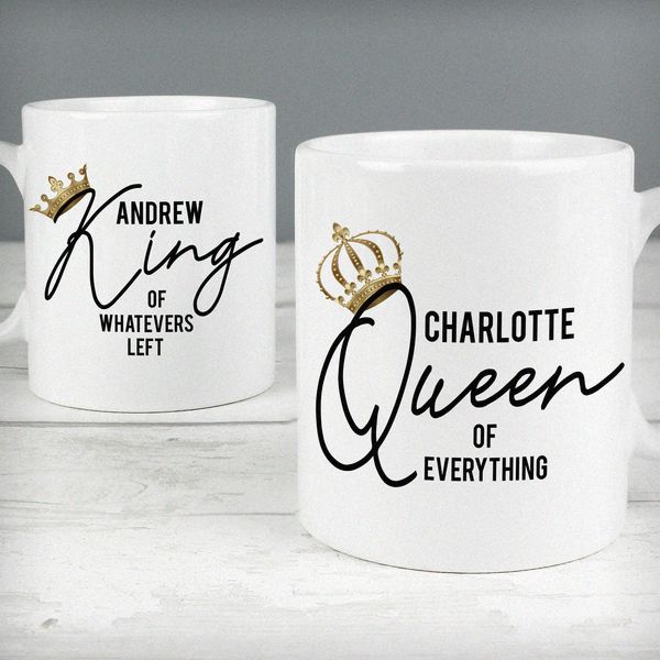 (image for) Personalised King and Queen of Everything Mug Set
