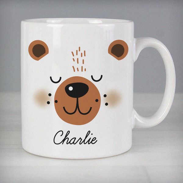 (image for) Personalised Cute Bear Face Mug - Click Image to Close