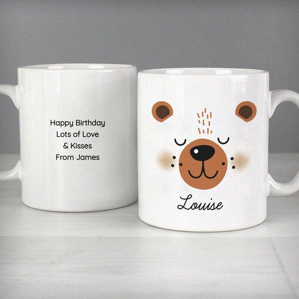 Modal Additional Images for Personalised Cute Bear Face Mug