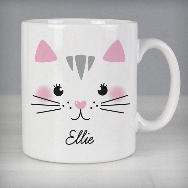 (image for) Personalised Cute Cat Face Mug - Click Image to Close