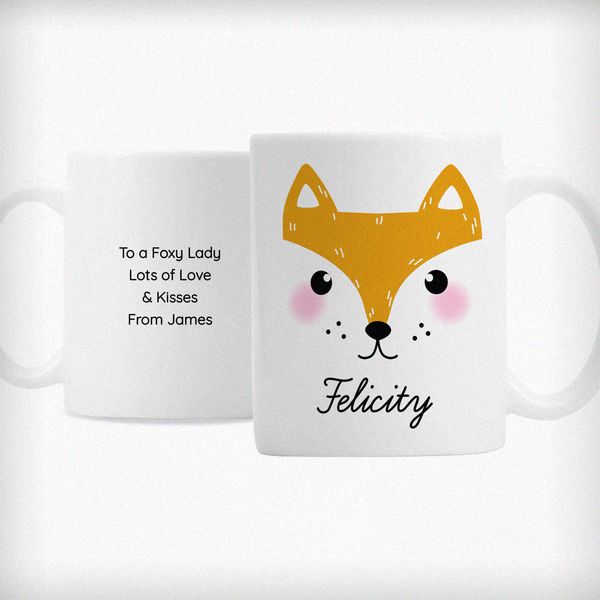 (image for) Personalised Cute Fox Face Mug - Click Image to Close