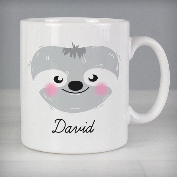 (image for) Personalised Cute Sloth Face Mug - Click Image to Close