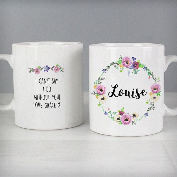 (image for) Personalised Floral Mug - Click Image to Close