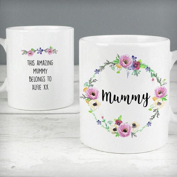 (image for) Personalised Floral Mug - Click Image to Close