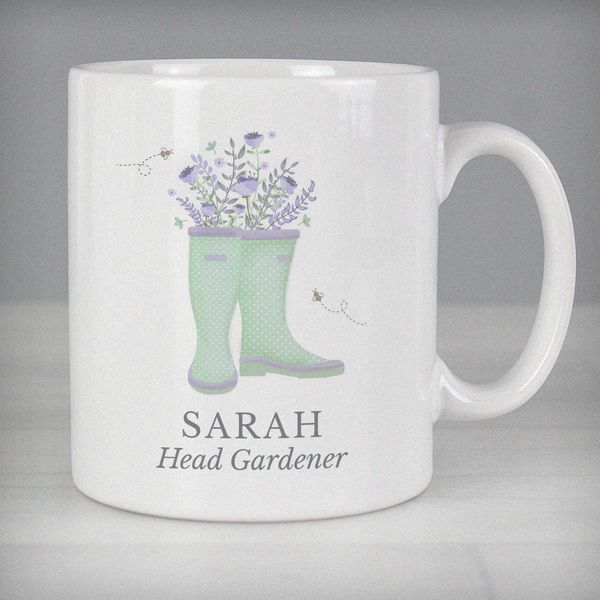 (image for) Personalised Floral Wellies Mug