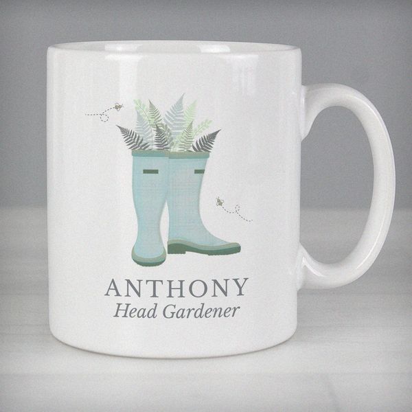 (image for) Personalised Blue Wellies Mug - Click Image to Close