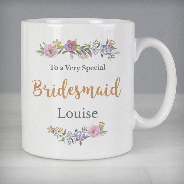 (image for) Personalised Floral Message Mug - Click Image to Close