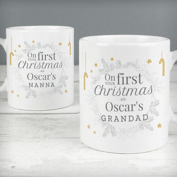 (image for) Personalised 'On Your First Christmas As' Mug Set - Click Image to Close