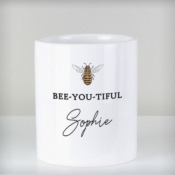 (image for) Personalised Bee-u-tiful Ceramic Storage Pot - Click Image to Close