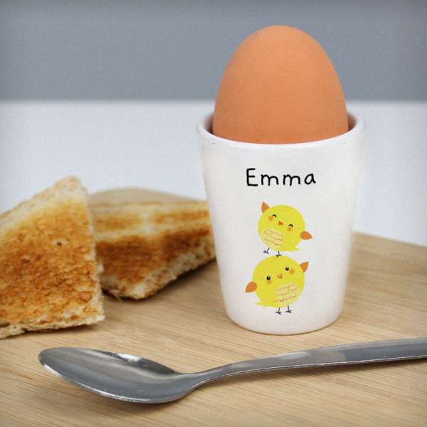Modal Additional Images for Personalised Easter Chicks Egg Cup