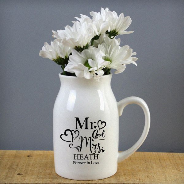 Modal Additional Images for Personalised Mr & Mrs Flower Jug