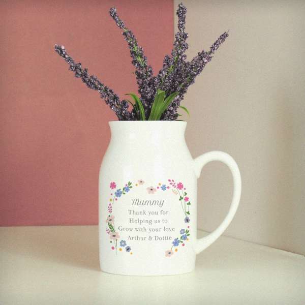 Modal Additional Images for Personalised Floral Flower Jug