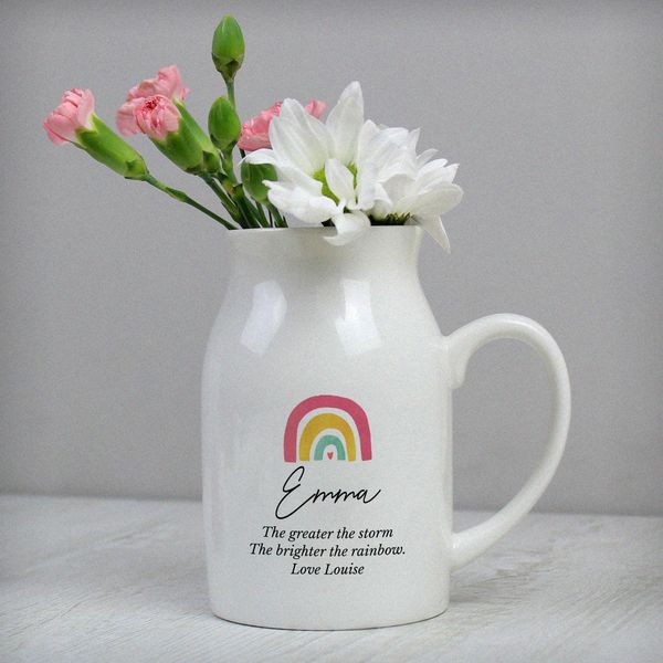 Modal Additional Images for Personalised Rainbow Flower Jug