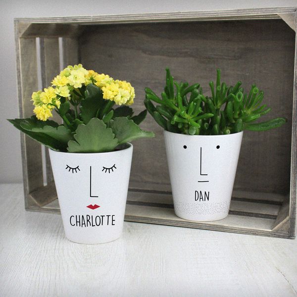 (image for) Personalised 'Mr Face' Plant Pot - Click Image to Close