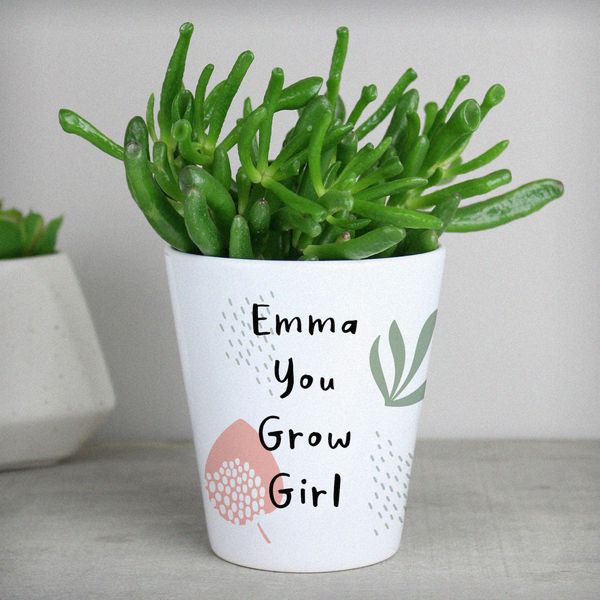 (image for) Personalised Abstract Pattern Plant Pot - Click Image to Close