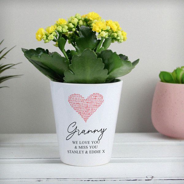 Modal Additional Images for Personalised Heart Plant Pot