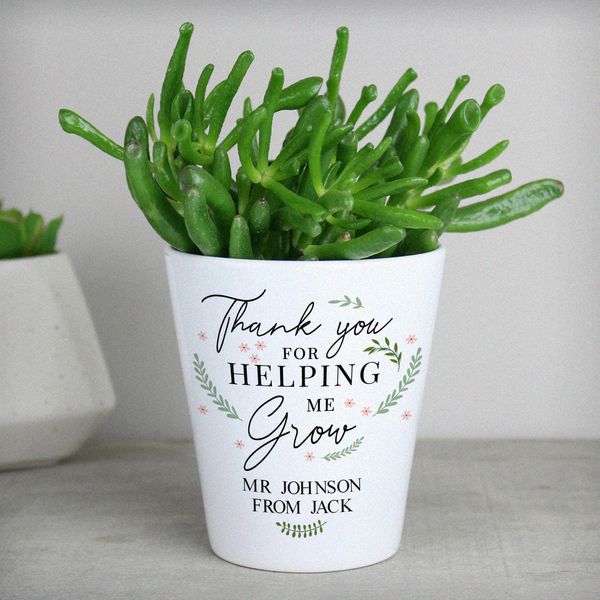 Modal Additional Images for Personalised Thank You For Helping Me Grow Plant Pot