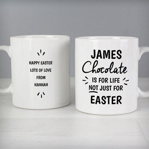 Modal Additional Images for Personalised Chocolate Is For Life Mug