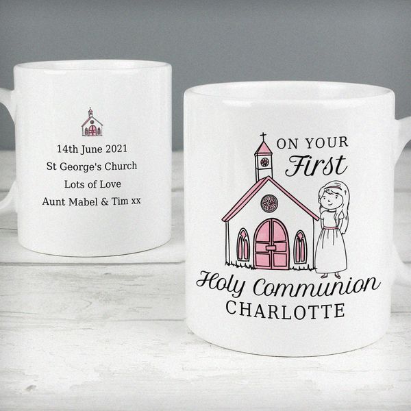 Modal Additional Images for Personalised Girls First Holy Communion Mug