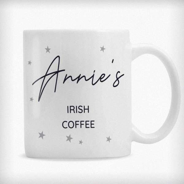 (image for) Personalised Free Text Little Grey Stars Mug - Click Image to Close