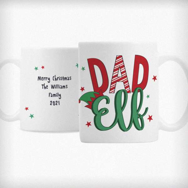 Modal Additional Images for Personalised Dad Elf Mug