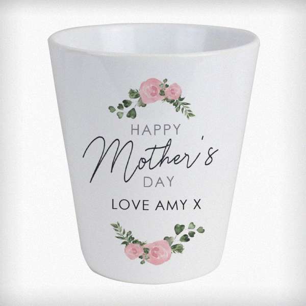 Modal Additional Images for Personalised Abstract Rose Happy Mothers Day Plant Pot
