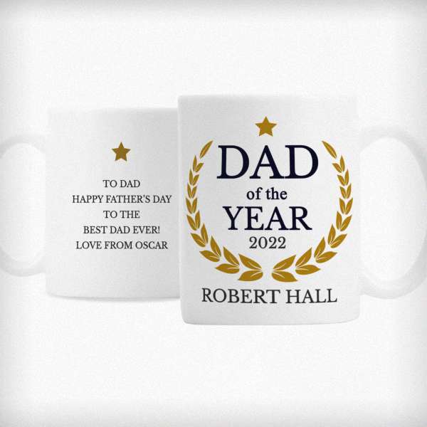 Modal Additional Images for Personalised Dad of the Year Mug