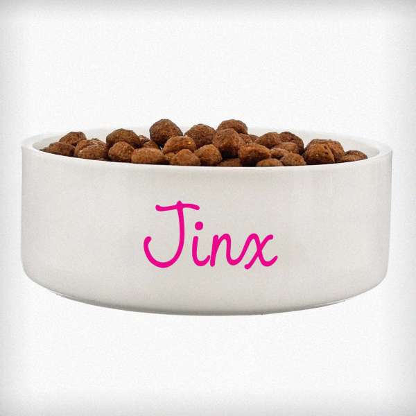 Modal Additional Images for Personalised Pink Name 14cm Medium Pet Bowl
