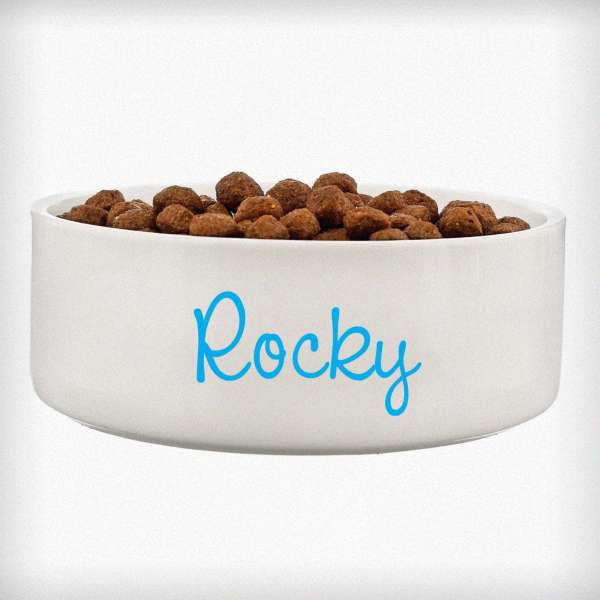 Modal Additional Images for Personalised Blue Name 14cm Medium Pet Bowl