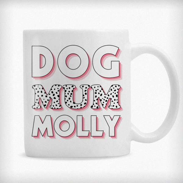 (image for) Personalised Dog Mum Pink Spots Mug - Click Image to Close