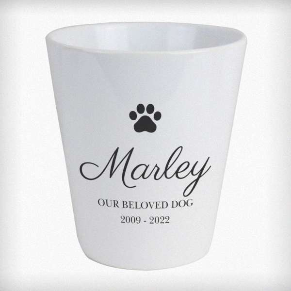 (image for) Personalised Paw Print Plant Pot - Click Image to Close