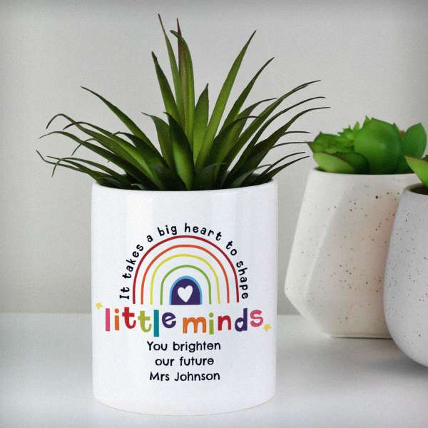 (image for) Personalised Shape Little Minds Ceramic Storage Pot - Click Image to Close