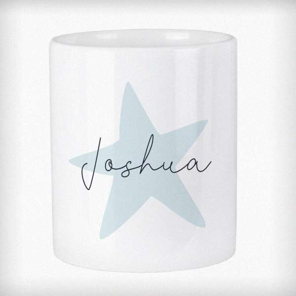 (image for) Personalised Blue Star Ceramic Storage Pot - Click Image to Close