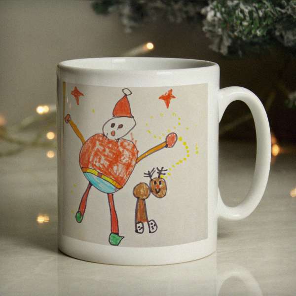 (image for) Personalised Childrens Drawing Photo Upload Mug - Click Image to Close