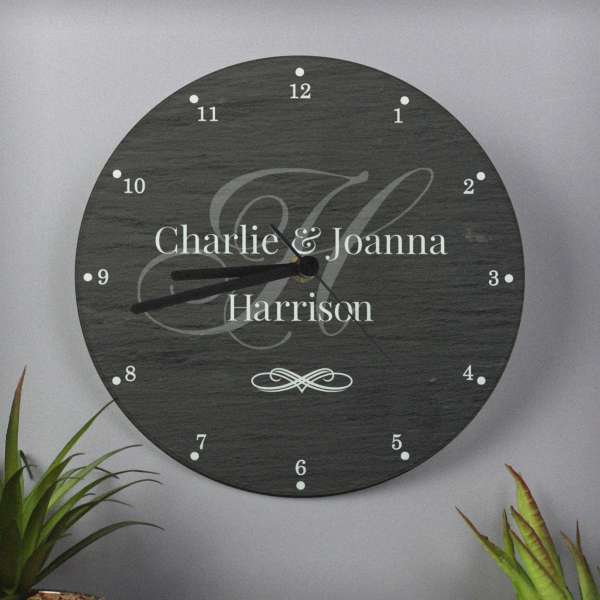 (image for) Personalised Family Glass Clock - Click Image to Close