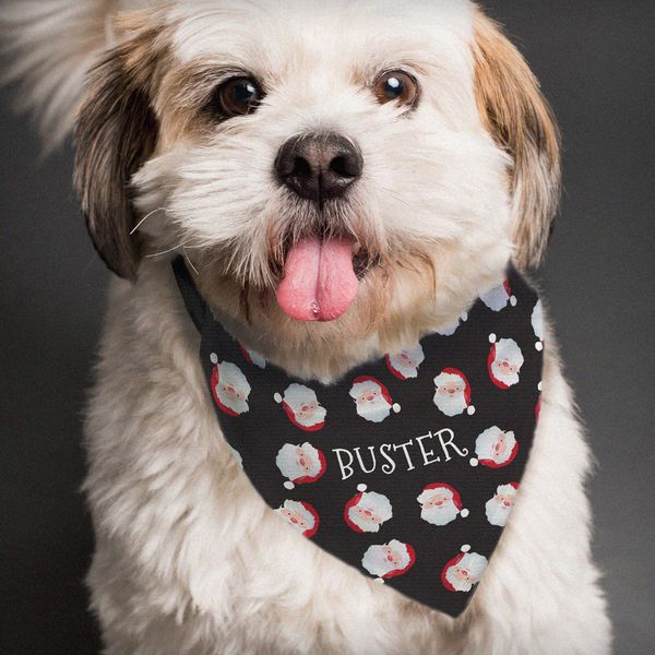 Modal Additional Images for Personalised Santa Black Dog Bandana