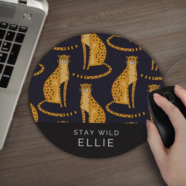 (image for) Personalised Leopard Mouse Mat - Click Image to Close