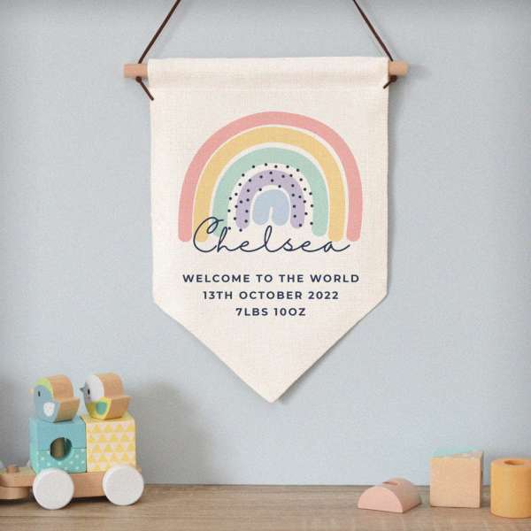 (image for) Personalised Rainbow Hanging Banner - Click Image to Close
