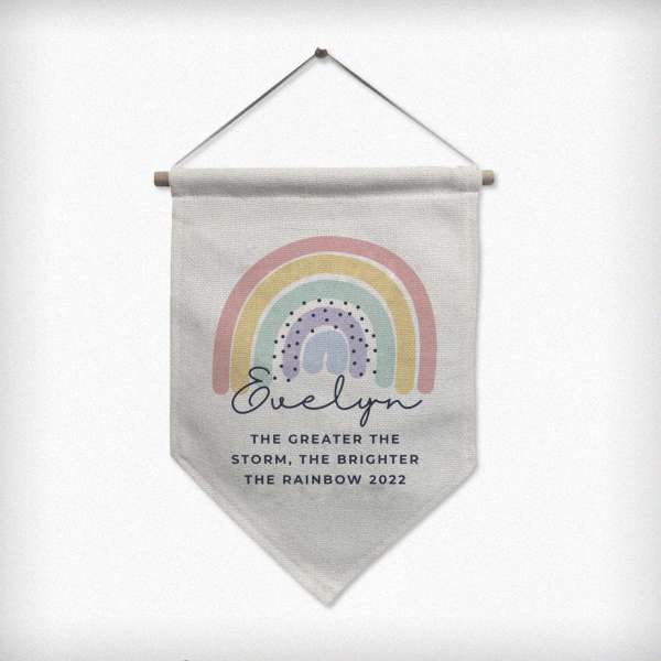 Modal Additional Images for Personalised Rainbow Hanging Banner