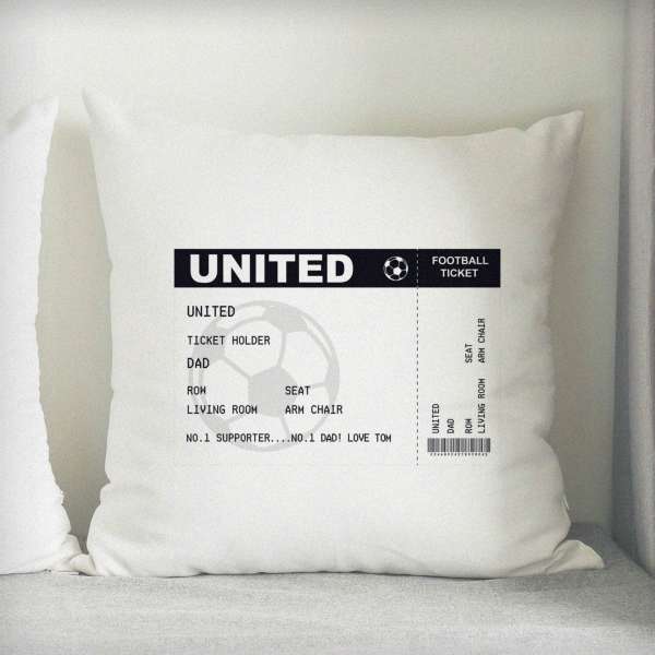 (image for) Personalised Football Ticket Cushion - Click Image to Close
