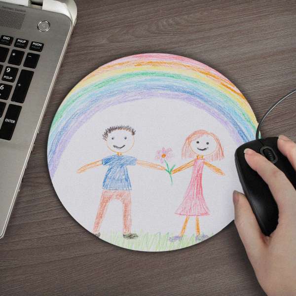 (image for) Personalised Childrens Drawing Photo Upload Mouse Mat - Click Image to Close