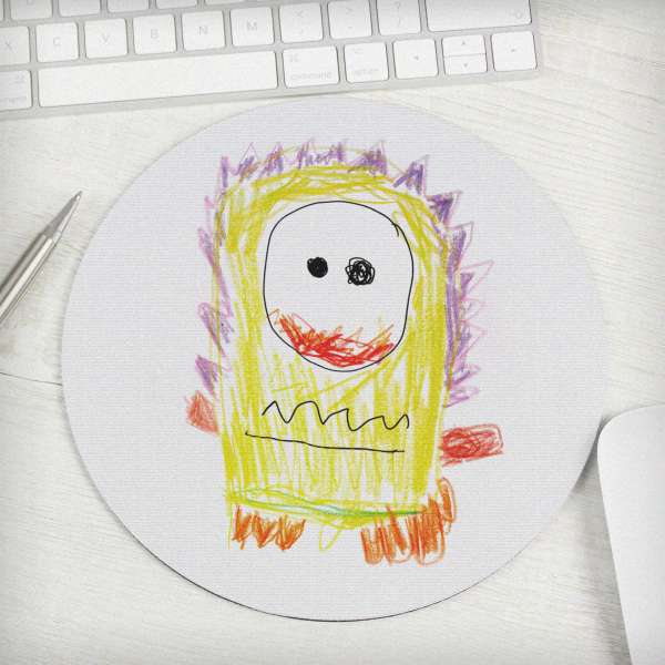 Modal Additional Images for Personalised Childrens Drawing Photo Upload Mouse Mat