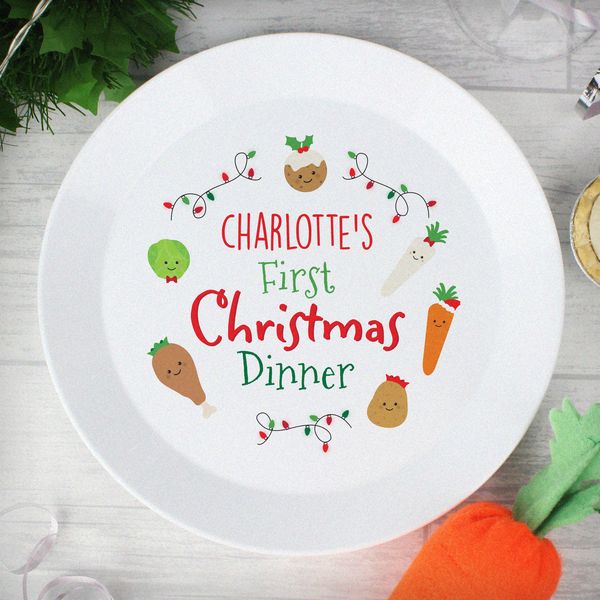 (image for) Personalised 'First Christmas Dinner' Plastic Plate - Click Image to Close