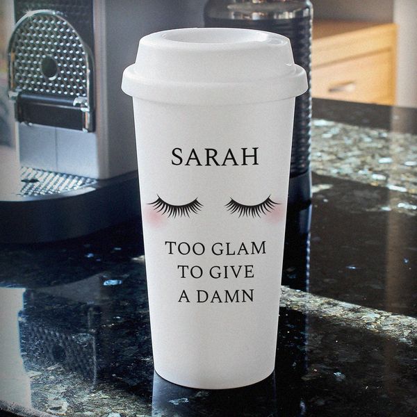 (image for) Personalised Eyelashes Insulated Eco Travel Cup - Click Image to Close