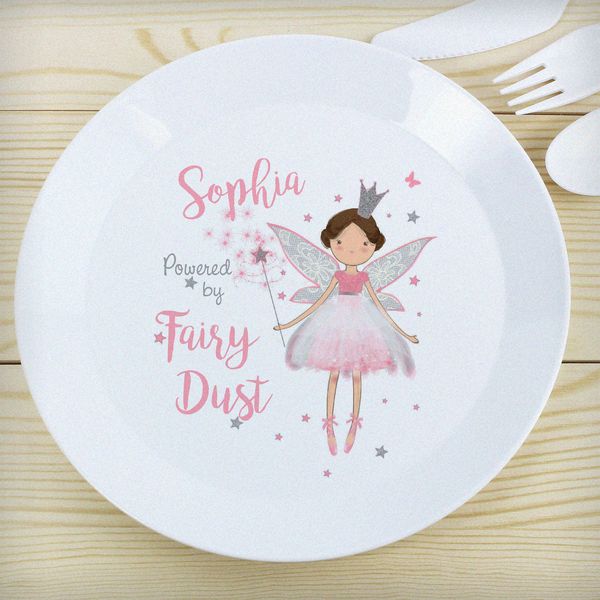 (image for) Personalised Fairy Princess Plastic Plate - Click Image to Close