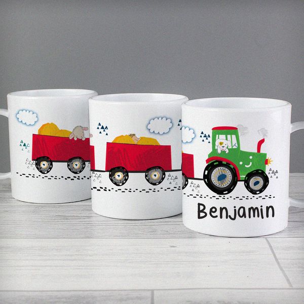 Modal Additional Images for Personalised Tractor Plastic Mug