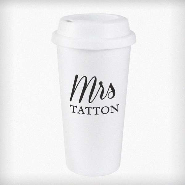 (image for) Personalised Free Text Insulated Reusable Eco Travel Cup - Click Image to Close