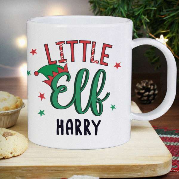 (image for) Personalised Little Elf Plastic Mug